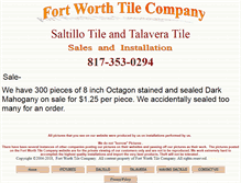 Tablet Screenshot of fortworthbrickandtile.com